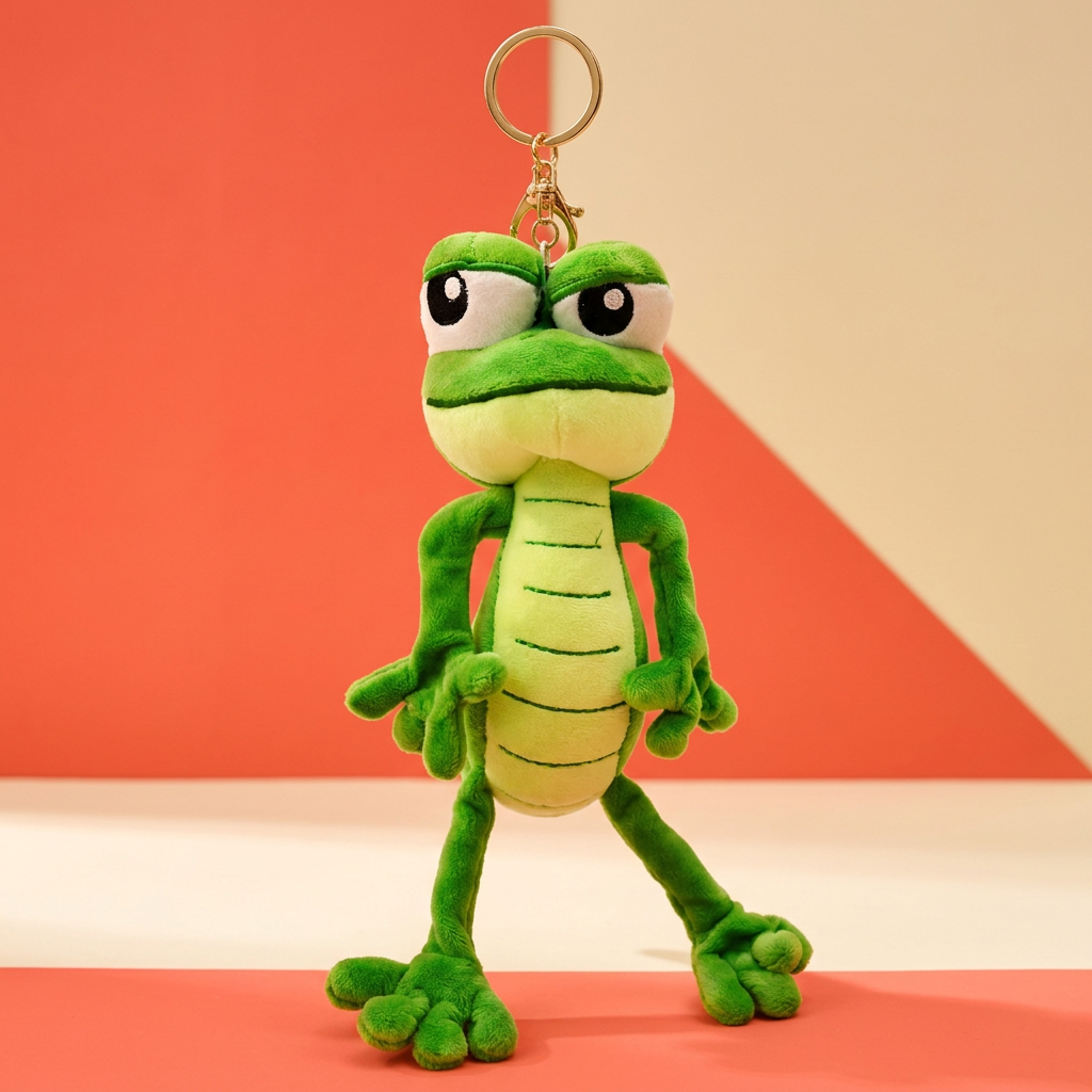 Square lizard keychain image