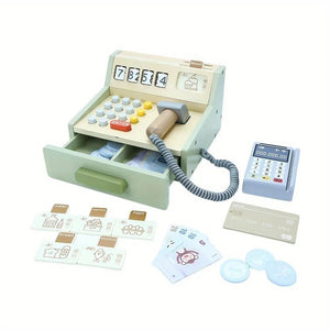 Wooden Cash register set Kids Role - Play Toys - MyLittleTales