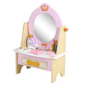 Wooden Montessori Dress up Table - Simulation Makeup Table for Girls Gifts - MyLittleTales