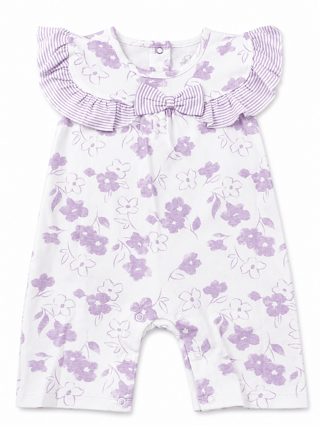 FLORAL BOW BABY ROMPER - Tynee Tots