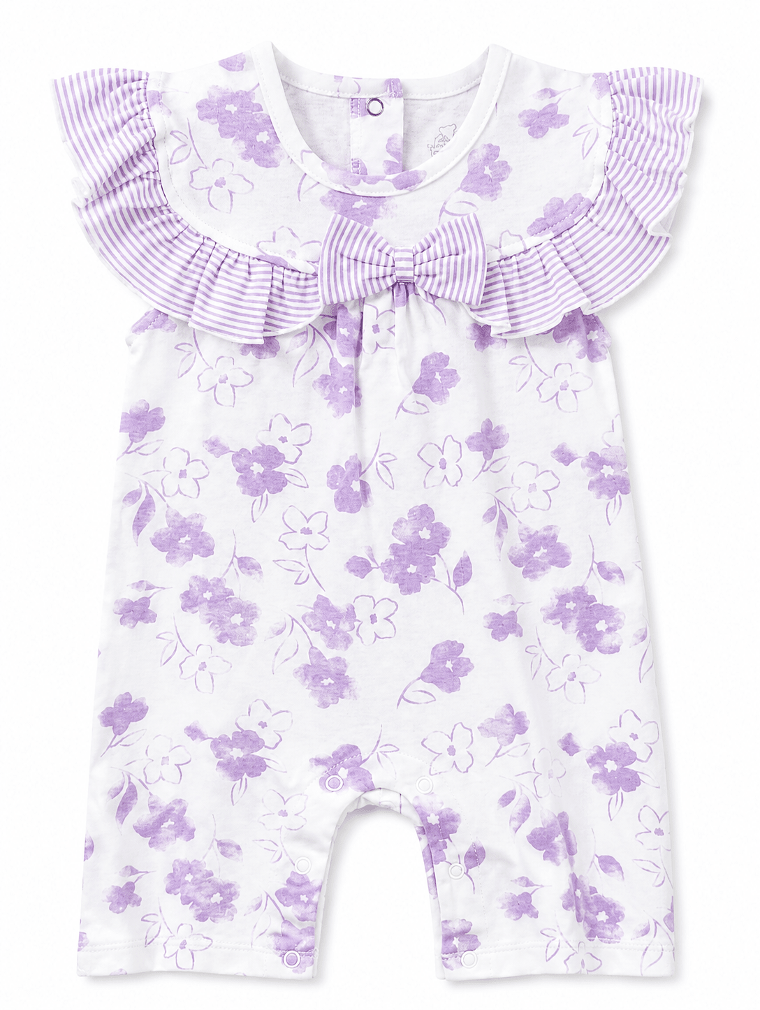 FLORAL BOW BABY ROMPER - Tynee Tots