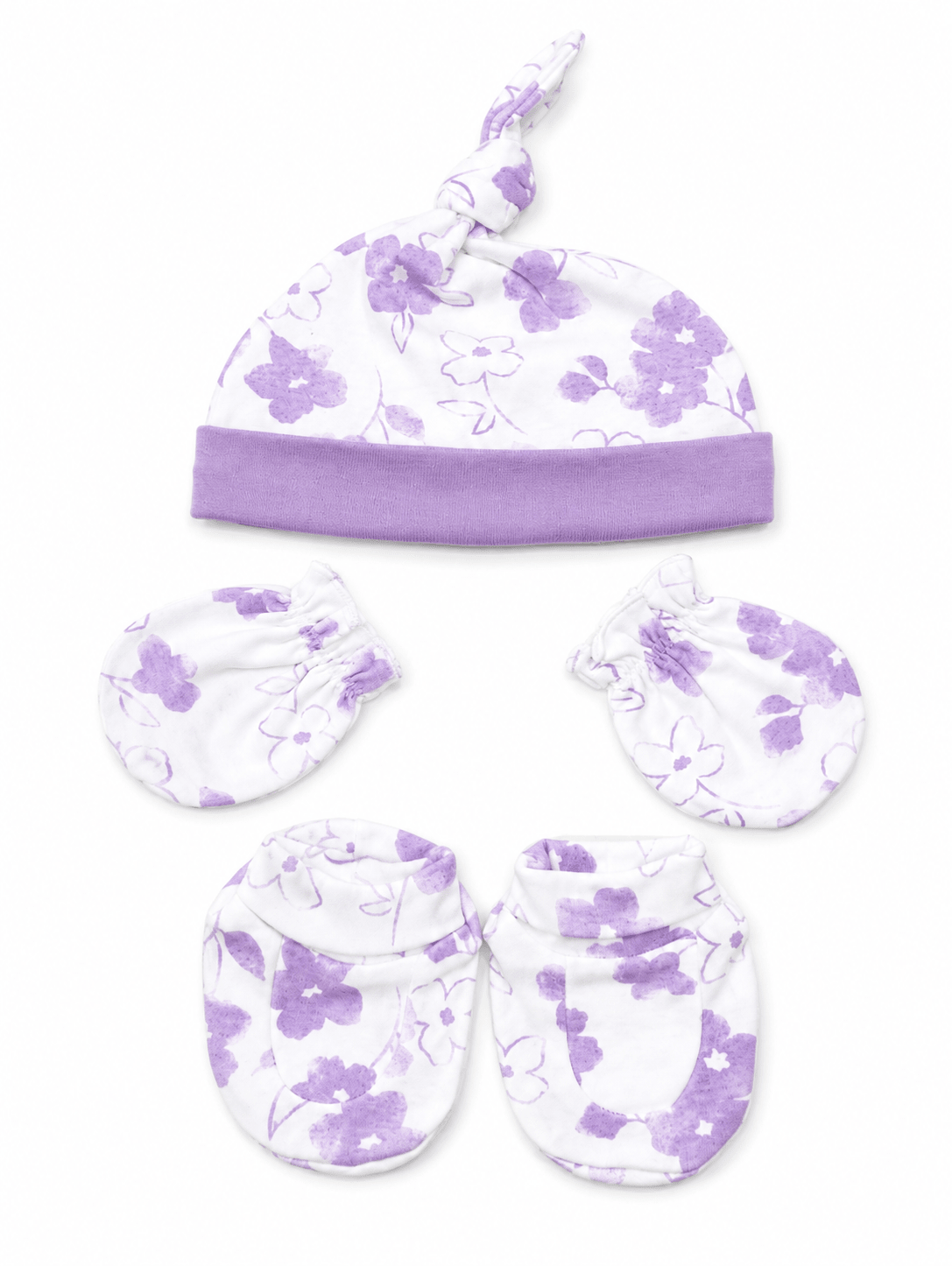 FLORAL TOP KNOT HAT SET FOR BABY - Tynee Tots