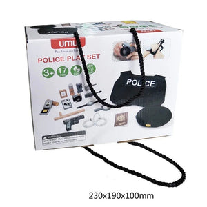 Police Role Play Set Simulation Wood Toys for Boy Costume Cosplay Interactive - MyLittleTales