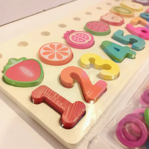 Rainbow Fruit Logarithmic Board - MyLittleTales