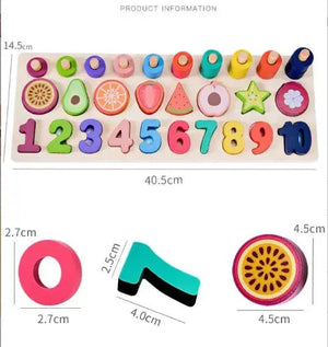 Rainbow Fruit Logarithmic Board - MyLittleTales