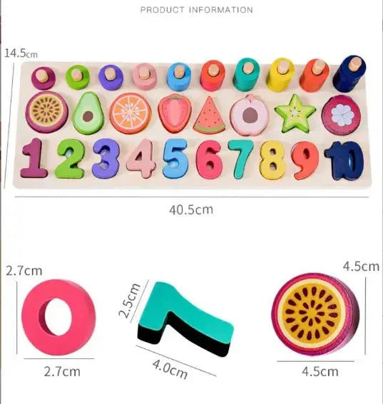 Rainbow Fruit Logarithmic Board - MyLittleTales