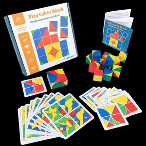 Wooden 3D Puzzle Pixy Cubes Block Game - MyLittleTales