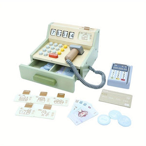 Wooden Cash register set Kids Role - Play Toys - MyLittleTales