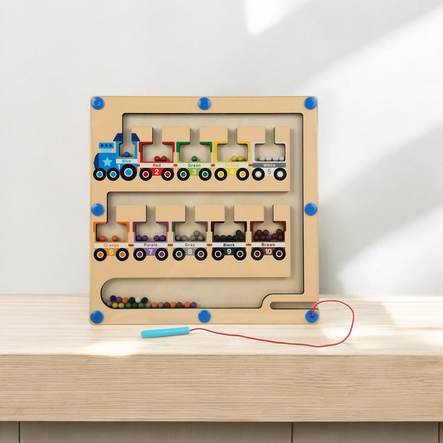 Wooden Maze Board Magnetic Location Maze - MyLittleTales