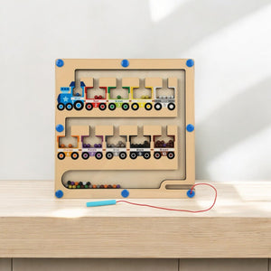 Wooden Maze Board Magnetic Location Maze - MyLittleTales