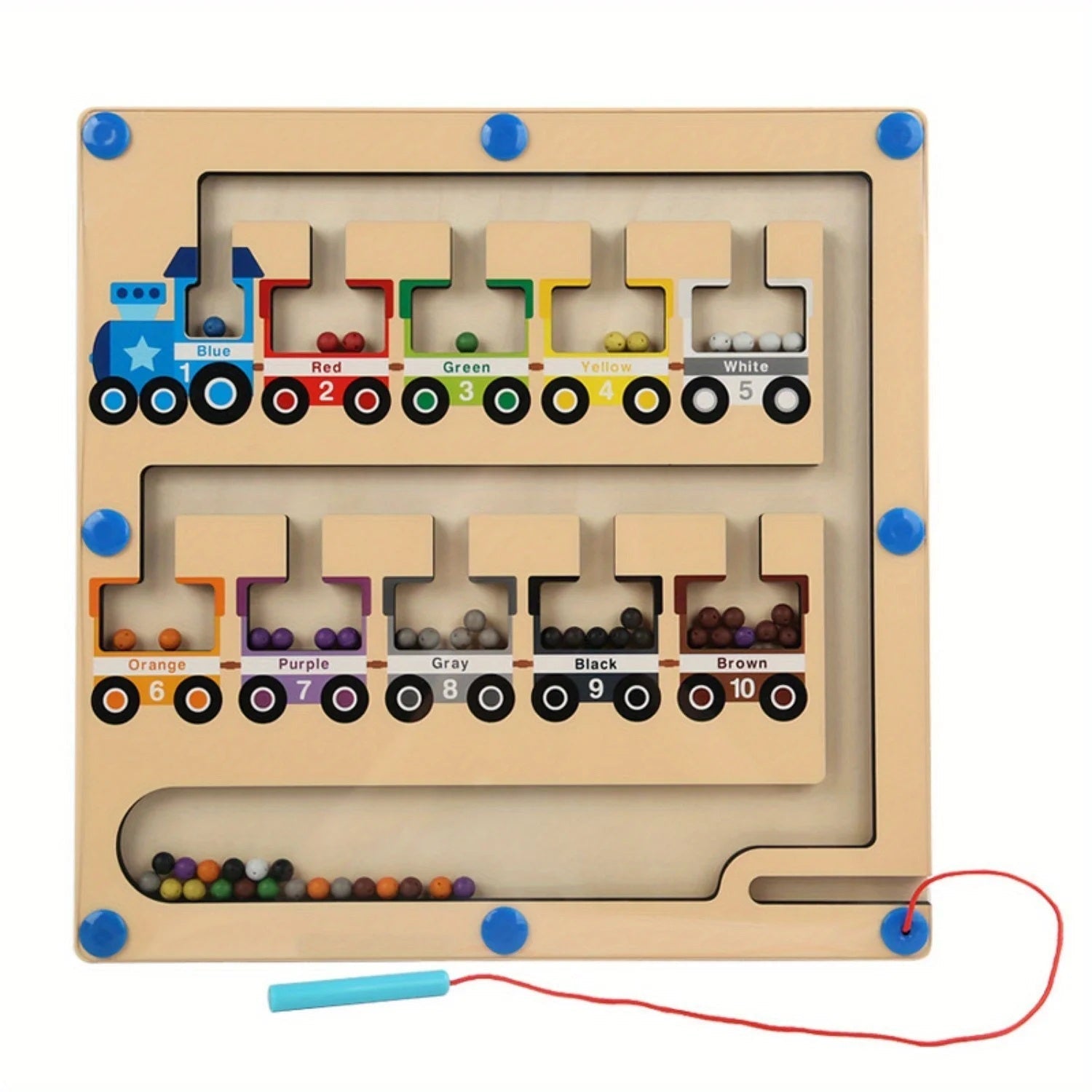 Wooden Maze Board Magnetic Location Maze - MyLittleTales