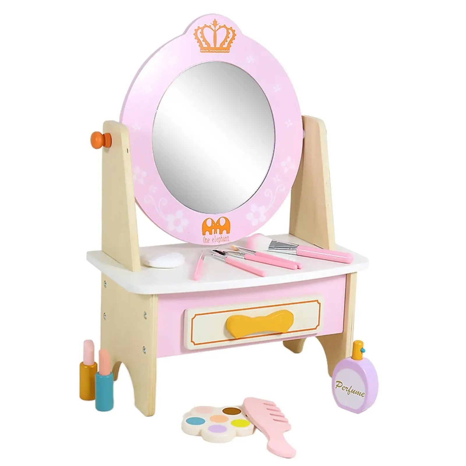Wooden Montessori Dress up Table - Simulation Makeup Table for Girls Gifts - MyLittleTales