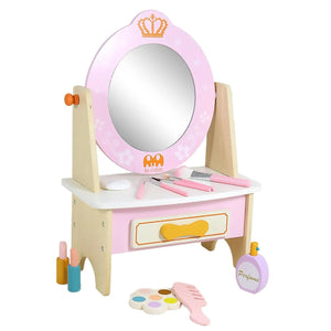 Wooden Montessori Dress up Table - Simulation Makeup Table for Girls Gifts - MyLittleTales