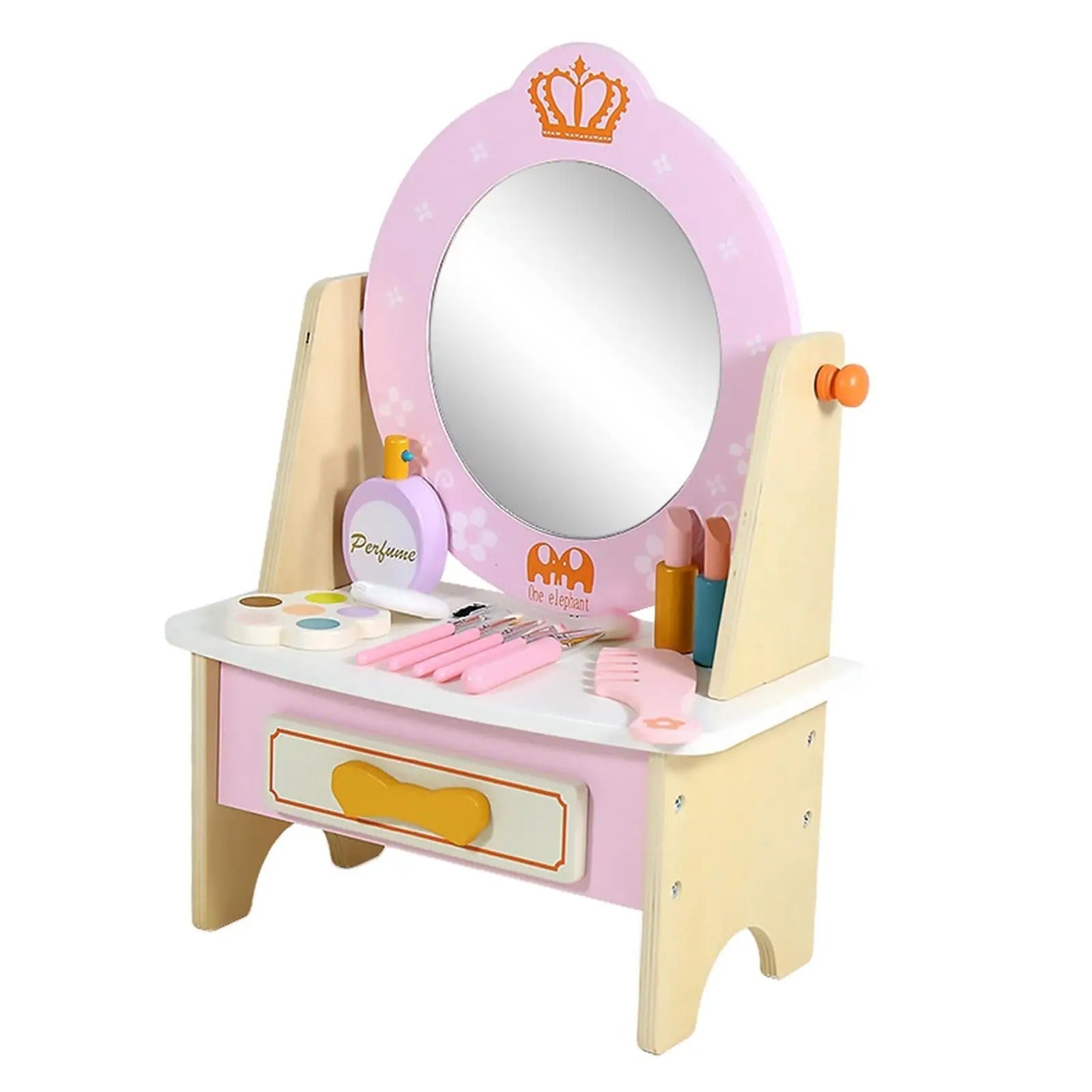 Wooden Montessori Dress up Table - Simulation Makeup Table for Girls Gifts - MyLittleTales