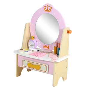Wooden Montessori Dress up Table - Simulation Makeup Table for Girls Gifts - MyLittleTales